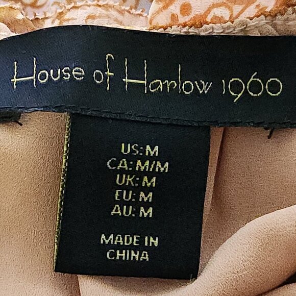 House of Harlow 1960 Dress Size M Tasseled Paisley Floral Mini - Picture 2 of 6